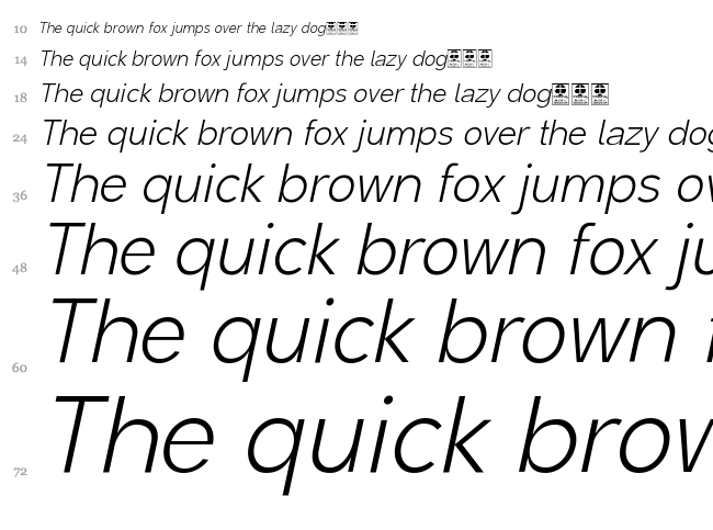 Malter Sans font waterfall